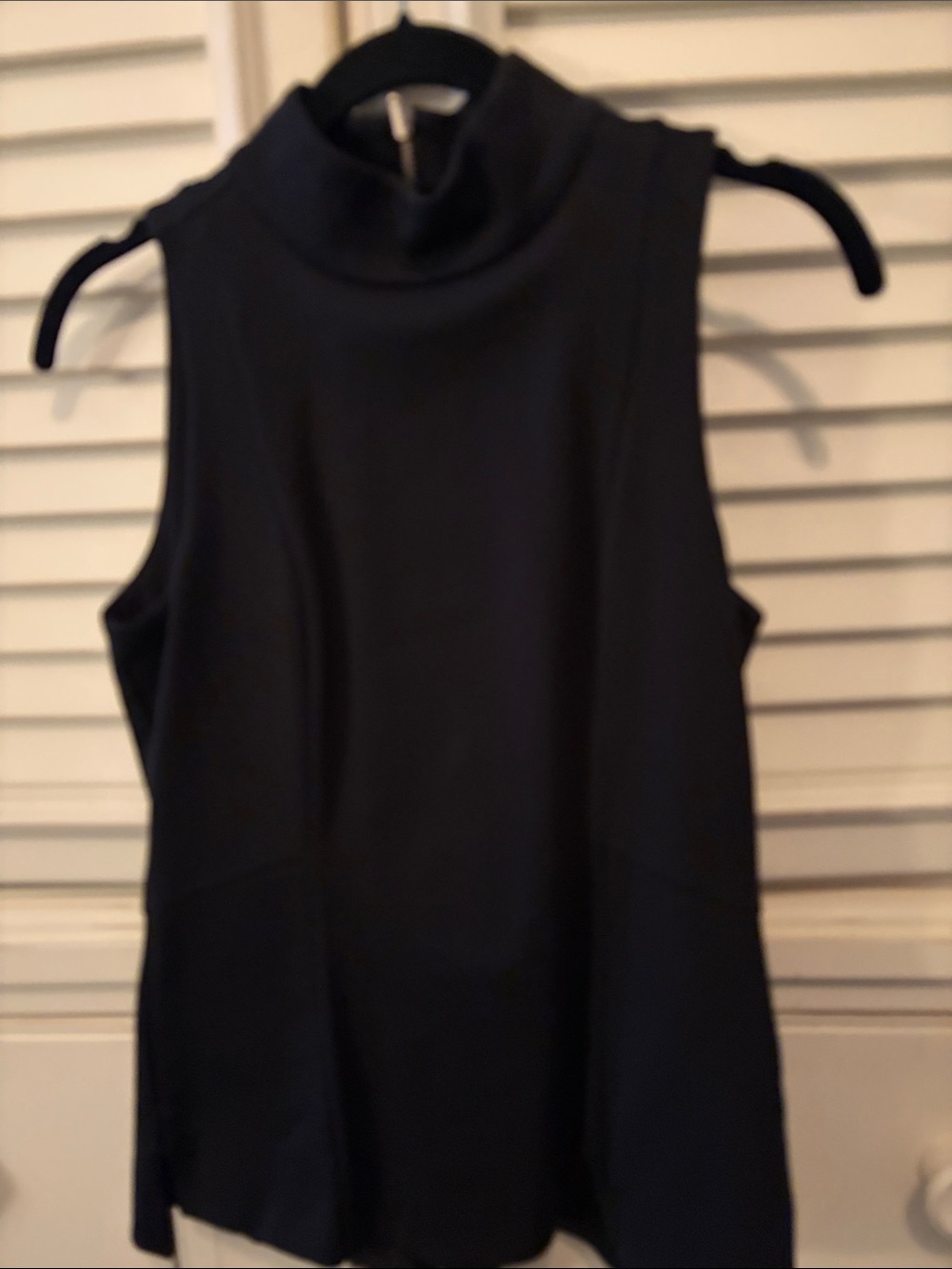 White House Black Market Black Sleeveless Mock Neck Tank